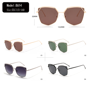 Gafas de sol con montura completa estilo ojo de gato, montura dorada, lentes marrones, protección solar UV400 para mujer, adulto - Product Image 3