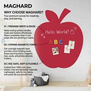 Autocollant mural <span class=keywords><strong>magnétique</strong></span> flexible personnalisé OEM, surface inscriptible pour la salle de classe, la chambre d'enfant, les lettres <span class=keywords><strong>et</strong></span> l'affichage de photos - Product Image 2