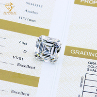 Moissanite VVS 1.0CT 2.0CT 3.0CT Asscher Cut Mossanite Diamond GRA Certified DEF Color Loose Moissanite for Ring Earring