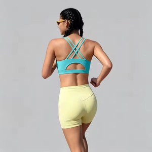 Soutien-gorge de sport personnalisé à dos croisé, haute élasticité, haute qualité, séchage rapide, léger et respirant pour la salle de sport - Product Image 4
