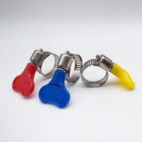 Collier de serrage réglable en acier inoxydable à vis sans fin avec poignée en plastique vert pour tuyau de gaz GPL, raccord pour tube de gaz domestique