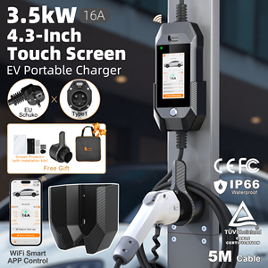 Chargeur EV portable Feyree 3,5 kW Type 1, 16A, compatible SAE J1772, câble de 5 m, chargeur EV mobile avec mises à niveau du firmware OTA - Product Image 1