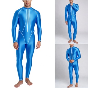 Fabricant de maillots de bain sportifs personnalisés pour hommes : Combinaison de bain intégrale anti-UV, pantalon long de bain, combinaison brillante, maillot de bain une pièce - Product Image 2