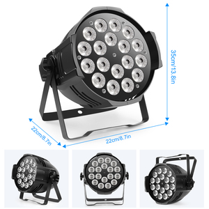 U`King - Foco LED Par de 18x8W con Carcasa de Aluminio, Iluminación RGBW para Discotecas, Luces LED Par para Escenarios - Product Image 5