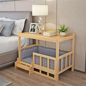 Cama Moderna para Perros de Madera Maciza, Casa para Mascotas con Forma Rectangular, Transpirable y Lavable - Product Image 6
