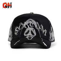 Cappellino da Baseball Nero Regolabile con Ricamo 3D a Croce, Design Y2K Hip Hop Streetwear alla Moda, Vestibilità Comoda per Uomini e Donne
