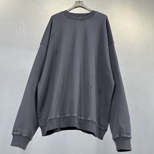 H5559 Hot Sales New Arrivals Wholesale Custom 430 Gsm 100% Cotton Acid Washed Oversized Sweatshirts Crewneck Sweatshirts - Product Image 4