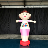 Mascotte gonflable personnalisée certifiée CE, homme agitant les bras, 3m, en tissu Oxford imperméable, personnage de dessin animé, Air Dancer avec ventilateur intégré pour la publicité