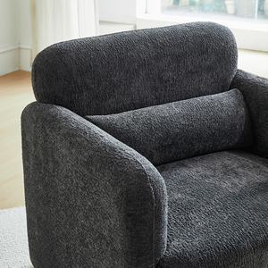 Canapé individuel moderne modulaire de taille moyenne, fauteuil rembourré à accoudoirs, structure en bois, écologique, appartement, villa, salon - Product Image 4