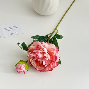 Flor de peonía de borde quemado artificial hecha a mano para decoración del hogar para graduación o fiesta de Navidad mejora el ambiente de la sala de estar - Product Image 5
