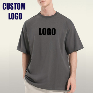 Camiseta Personalizada de Cuello Redondo, 300gsm, Lisa, para Impresión, Casual, Manga Corta, al por Mayor, Camisetas de Algodón para Hombre con Logotipo - Product Image 1