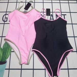 One-Piece Swimwear for Women Solid Pattern Wearable Swimsuit
