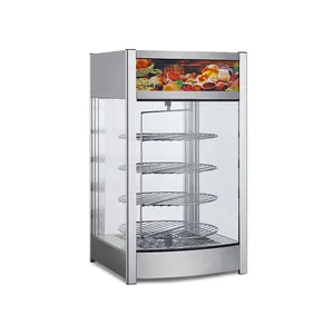 Heated Display 97L Hot Sale Food Warmer Machines Heat Pizza Display Warming Glass Showcase