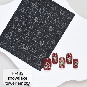 Pegatinas de Uñas con Diseño de Copo de Nieve Navideño, Pegatinas de Uñas con Diseño de Árbol de Navidad, Novedad al por Mayor - Product Image 2