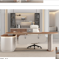 Table et chaise de bureau exécutif modernes et durables en bois avec rangement mural pour usage domestique/commercial