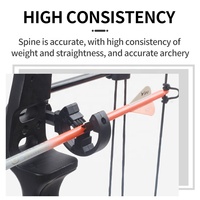 STARCN Archery Flèches en carbone mixte 7,8 mm à pointes amovibles pour arcs compound, classiques et traditionnels, pour la pratique, le tir sur cible et la chasse