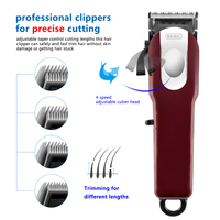 WAIKIL 2023 Tondeuse Professionnelle pour Barbiers Sans Fil, Tondeuse Cheveux Rechargeable Professionnelle pour Hommes WL-6066