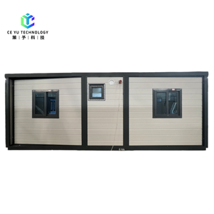 Contenedor de Envío Expandible Personalizado de 20 pies, Diseño Moderno, Panel Sándwich Transpirable, Edificio de Oficinas con Techo Plano - Product Image 1