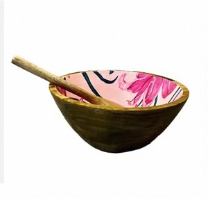 Handcrafted Deep Wooden Salad <b>Bowl</b> <b>Large</b> Size Acacia Wood Serving <b>Bowl</b> for Kitchen Restaurant Dining Use - Product Image 3