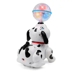 Zhiqu Toy New funny altro universal light music rotante top ball puppy kid electric dancing dog toy