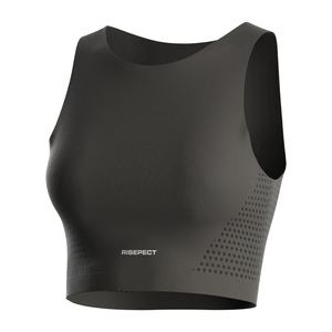 Conjunto Deportivo de Secado Rápido para Mujer, Corte Ajustado, Top Corto Transpirable y Leggings de Cintura Alta Elásticos, Logotipo Personalizado - Product Image 3