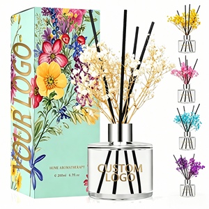 Wholesale Customized with logo 200ml No Fire <b>Reed</b> <b>Diffuser</b> <b>Bottle</b> Scented <b>Reed</b> <b>Diffuser</b> Gift Set Wedding Gifts for Guests - Product Image 1