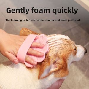 Silicone Shower Brush Cats <b>Bathing</b> and Grooming Versatile <b>Pet</b> <b>Cleaning</b> Tool for Bathroom Use - Product Image 5