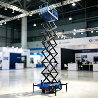 Plateforme élévatrice à ciseaux hydraulique électrique montée sur tricycle pour l'entretien des lampadaires