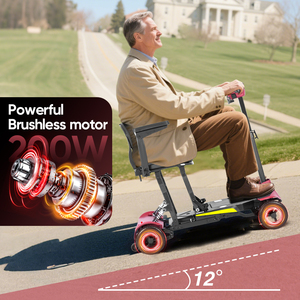 Trottinette Electrique 4 Roues T300C 13kg Scooter de mobilité en carbone pour handicapés pliable 10AH15AH Autonomie - Product Image 4