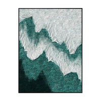 Peintures à l'huile sur toile originales modernes 100% peintes à la main, art mural encadré de luxe noir pour utilisation en extérieur, paysage marin