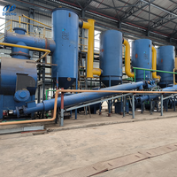 Usine de pyrolyse de pneus usagés et de plastique recyclé avec moteur, machine de recyclage de carburant entièrement automatique à haute capacité