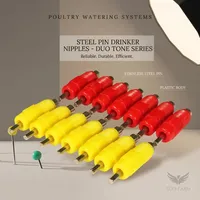 Nouvelle Vanne à Boisseau en Acier Inoxydable YIMUDA avec Buse en Plastique pour Abreuvoir Automatique de Volaille – Équipement Agricole