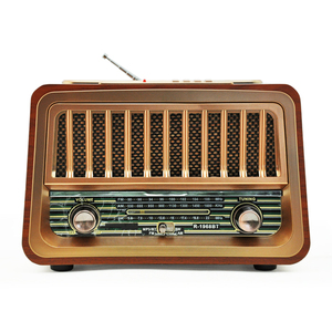 Radio Portátil R-1968BT RAISENG AM/FM/SW de Buena Sensibilidad con Reproductor USB, Estilo Retro de Madera - Product Image 1