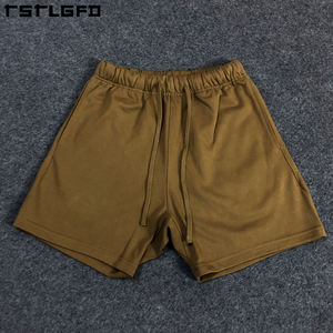 กางเกงขาสั้นผ้าฝ้าย100% สำหรับผู้ชายกางเกงขาสั้นผ้าเทอร์รี่สำหรับใส่ไปยิมเล่นกีฬาในฤดูร้อนออกแบบได้ตามต้องการ - Product Image 4