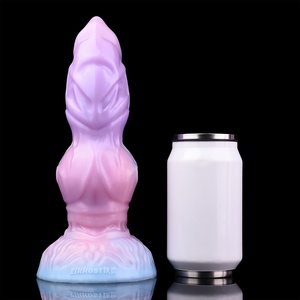 Fantasy Silicone Dog <b>Dildo</b> Inflatable with Hand Pump Masturbator for Women - Product Image 2