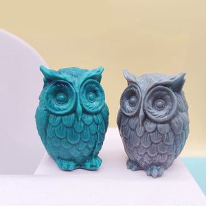 Night Owl Shape Custom Luxury Silicone Silicon Body Birthday Resin Candle Mold for 3D Cake Tools and Wax Jar Making - Product Image 3