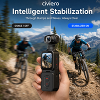 Caméra d'action numérique sportive WiFi avec suivi automatique du visage, mini caméra ultra HD 5K de la taille d'un pouce avec objectif rotatif à 270 degrés pour Vlog