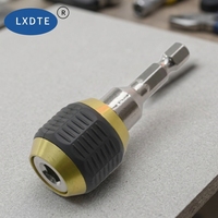 Adaptateur de fixation rapide magnétique pour embouts de tournevis, 60 mm, 1/4 po, avec poignée hexagonale, pour contrôle de profondeur