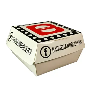 热盒沙拉食品纸盒印刷标志汉堡盒色拉和其他食品纸盒