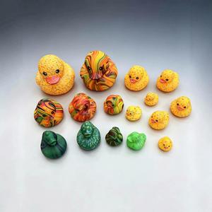 Cross-border Colorful Yellow Duck Creative Children's Water <b>Bath</b> Toys Cute Pinch Mini Bathroom Wholesale Plastic 0-24 Months - Product Image 2
