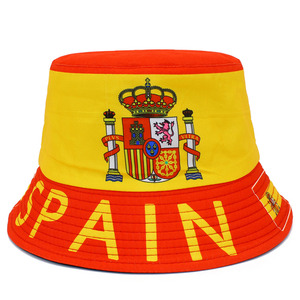 <span class=keywords><strong>Chapeau</strong></span> de pêcheur tendance aux couleurs du drapeau <span class=keywords><strong>espagnol</strong></span>, 100% coton, respirant, chaud, coupe-vent, protection solaire, pour hommes et femmes, toutes saisons - Product Image 1