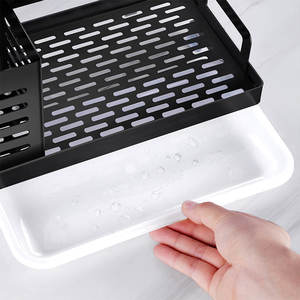 ชั้นวางของในห้องน้ำ ห้องครัว ชั้นวางอเนกประสงค์ สำหรับเก็บมีด ช้อน สบู่ แปรง ฟองน้ำ พร้อมถาดรองน้ำ - Product Image 5