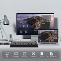 AULA 75% F75 MAX Clavier de jeu mécanique ergonomique RGB rétro-éclairé USB Type-C Commutateurs de haute précision Gamer professionnel en plastique