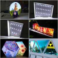 Fabricant de boîtes lumineuses sur mesure, enseigne publicitaire LED polygonale, logo lumineux, pour les magasins de marques, les cafés, les bijouteries