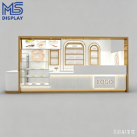 Kiosque à desserts personnalisé pour centre commercial, comptoir de présentation de gâteaux, stand de pâtisserie avec éclairage LED