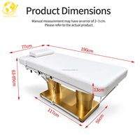 Table de massage électrique moderne pliable à 4 moteurs pour esthéticiennes, lit de beauté de luxe pour salon, spa facial et extensions de cils
