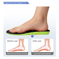 Plantillas de PU con Soporte de Arco, Amortiguación y Absorción de Impactos, Transpirables, para Deportes y Correr, para Hombres y Mujeres