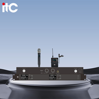 Microphone sans fil UHF portable à cravate avec réduction de bruit et connecteur XLR pour usage en conférence