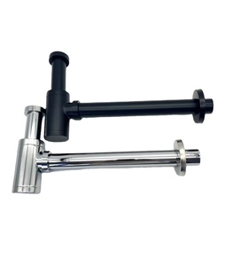 Bền Matt đen lưu vực <span class=keywords><strong>drainer</strong></span> g 1 1/4 "downspout Brass bồn rửa Siphon chất thải chai bẫy Vòng Siphon Ống - Product Image 1