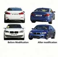 SINO – Kit de carrosserie complet pour BMW Série 5 (F10/F18) 2011-2017 – Style M5 modifié – Pare-chocs avant et arrière, feux antibrouillard, jupes latérales et lèvre avant